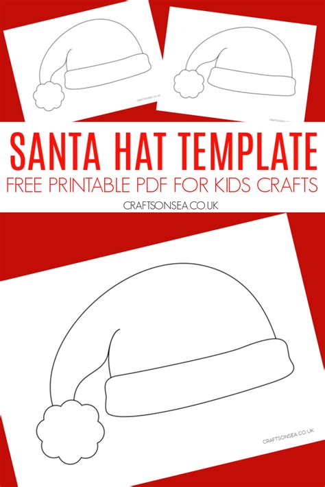 santa hat template printable|free printable santa hat template.